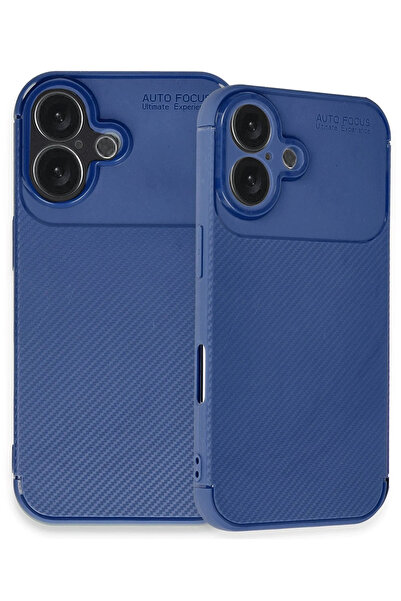 POYRAZ MARKET حافظة Newface لهاتف آيفون 16 بلس، غطاء كربوني بتركيز تلقائي - أ...