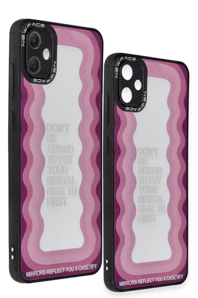 FREEDOM STOREE نيوفايس حافظة سامسونج جالاكسي A05 غطاء مرآة منقوش - مرآة - 11