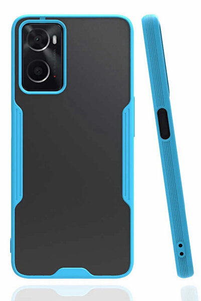 FREEDOM STOREE جراب نيو فيس لهاتف اوبو A96 سيليكون بلاتينيوم - أزرق