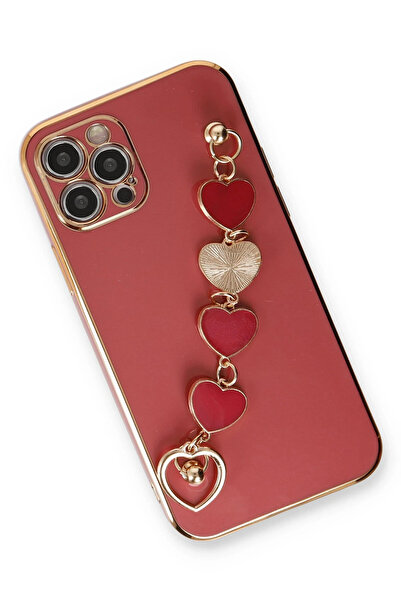 Ş&A BOUTIQE حافظة نيو فيس لهاتف ايفون 12 برو من السيليكون - أحمر