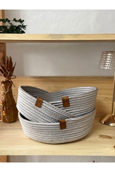 VELLORA HOME 3-Piece Basket Set, Multi-Purpose Basket, Bathroom and Kitchen O...