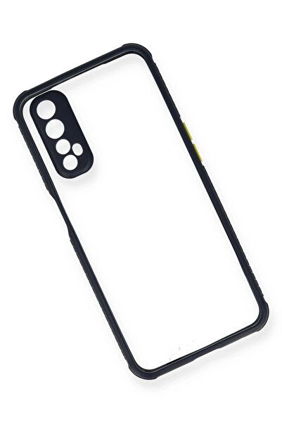 FREEDOM STOREE جراب Newface Realme 7 مصنوع من السيليكون الشفاف ميامي - أزرق داكن