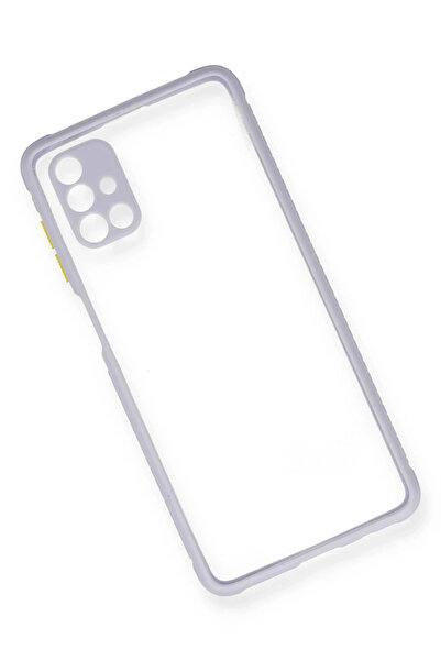 FREEDOM STOREE نيوفيس حافظة سامسونج جالاكسي M51 ميامي سيليكون شفاف - أرجواني