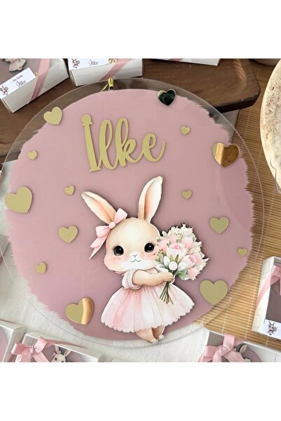 Gökçem hediyelik Bebek odası gavşan figürlü kapı süs hastane bebek odası kapı...