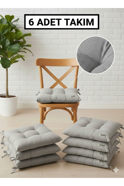 Bemrax Set od 6 jastuka za stolice – udobni, stilski, mekani jastuci