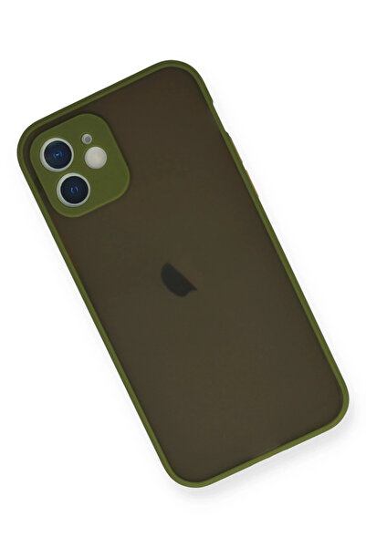 CT STONES غطاء حماية من السيليكون لهاتف آيفون 12 ميني من نيو فيس - أخضر فاتح