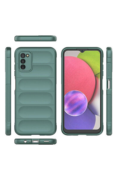 BALCI جراب Newface لهاتف سامسونج جالاكسي A03S مصنوع من السيليكون الأمثل - أخض...