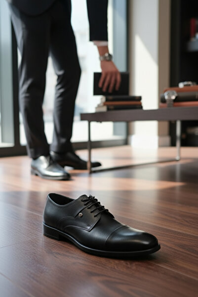 enoch حذاء إينوخ الكلاسيكي للرجال من الجلد الطبيعي مع تفاصيل مميزة عند مقدمة ...