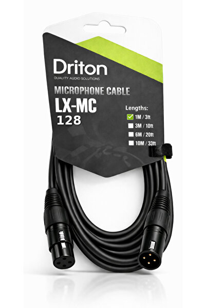DRİTON Lx-Mc Lx-128 1 Meter Light and Sound System Xlr Male and Xlr Female Cable