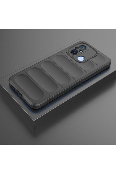 FREEDOM STOREE حافظة Newface لهاتف Xiaomi Redmi 12C من السيليكون الأمثل - أسود