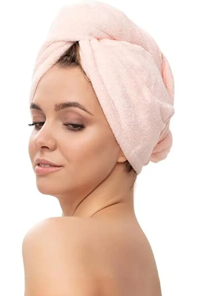 BRF Elizberrasell %100 Cotton Powder Towel Bonnet Hair Drying Bonnet Head Tow...