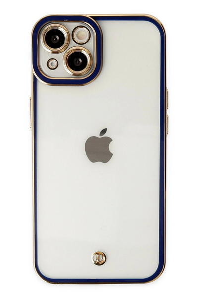 FREEDOM STOREE حافظة هاتف ايفون 14 بلس من نيو فيس، عدسة سيليكون - أزرق