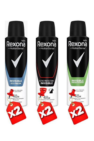 Rexona Men Spray Invisible Ice Fresh 150Ml X2 + Active Protection 150Ml X2 + ...