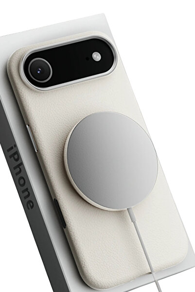 MKR غطاء جوكي آيفون 17 إير وندر من الجلد ماج سيف - أبيض