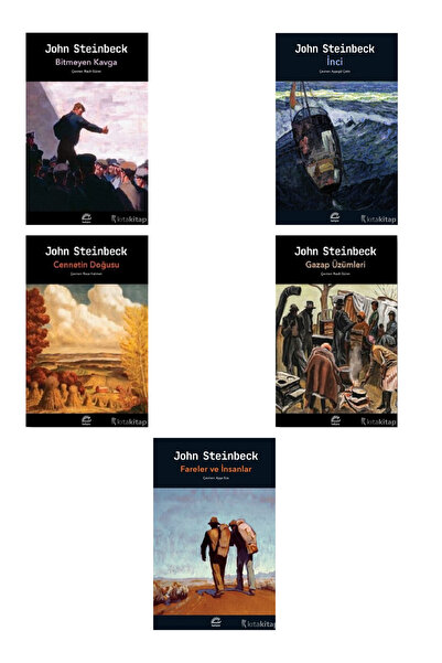 İletişim Yayınları STEİNBECK EN ÇOK OKUNAN 5 KİTABI TAM SET+KRAFT DEFTER HEDİ...