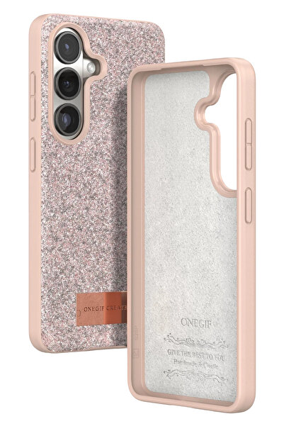 POYRAZ MARKET غطاء سامسونج جالاكسي إس 26 بلس من أونيجيف - وردي لامع