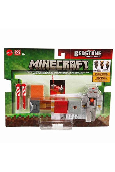 MINECRAFT Redstone Charged Protector Figür ve Fırlatıcı Seti Orijinal Lisansl...