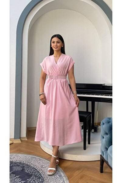 MY GRS KETEN ANVELOK KEMERLİ ELBİSE