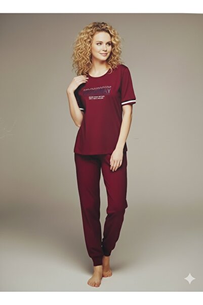 PİJAPİA Short-Sleeved Cotton Sports Casual Home Wear