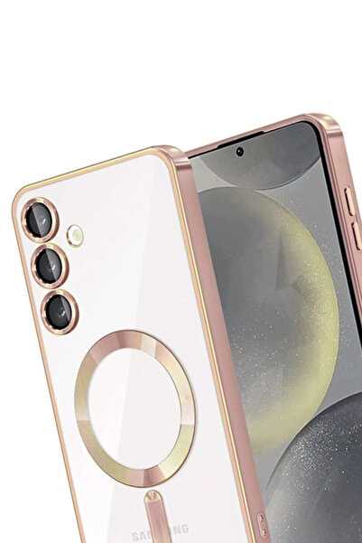 FREEDOM STOREE غطاء نيو فيس سامسونج جالاكسي A17 5G كروس ماجنيتيك سيف - وردي