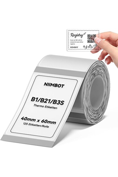BRF ElivoraSell NIIMBOT Kendinden yapışkanlı termal etiketler, B1/B21/B3S eti...