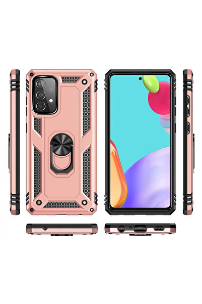 FREEDOM STOREE غطاء حماية سامسونج جالاكسي A52 من نيو فيس مع حلقة صوفيا - وردي