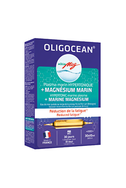 Aqua Aquamag marine magnesium and hypertonic marine plasma, 30 ampoules x 10m...