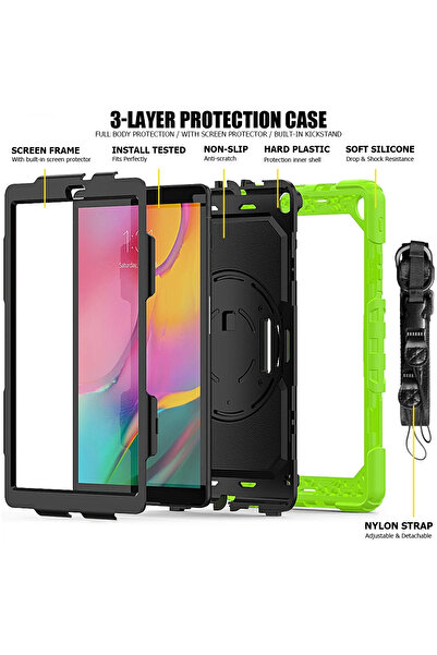 CT STONES غطاء تابلت Newface Samsung Galaxy T510 Tab A 10.1 - أخضر