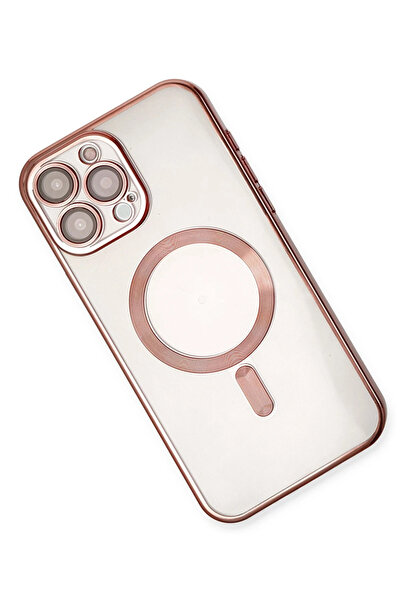 Ş&A BOUTIQE حافظة Newface لهاتف آيفون 15 برو كروس مغناطيس سيف - وردي