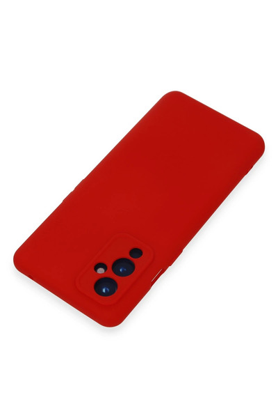 ZEMİRA HOME حافظة نيو فيس وان بلس 9 من السيليكون المخملي الداخلي - أحمر