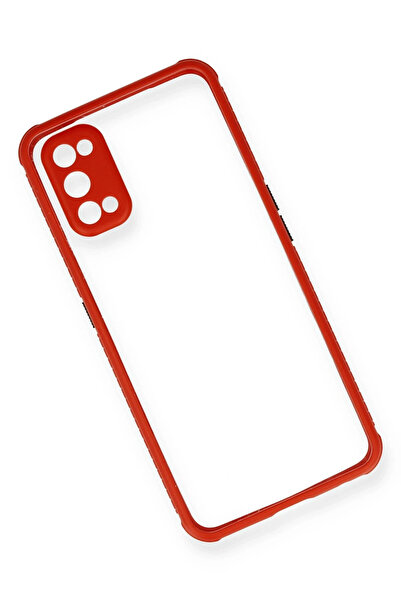 Kazan Hobi جراب Newface Realme 7 Pro مصنوع من السيليكون الشفاف - أحمر