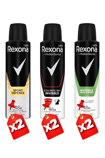 Rexona Men Motion Sense Sport Defence 150ml X2 + Invisible Protection 150ml X...