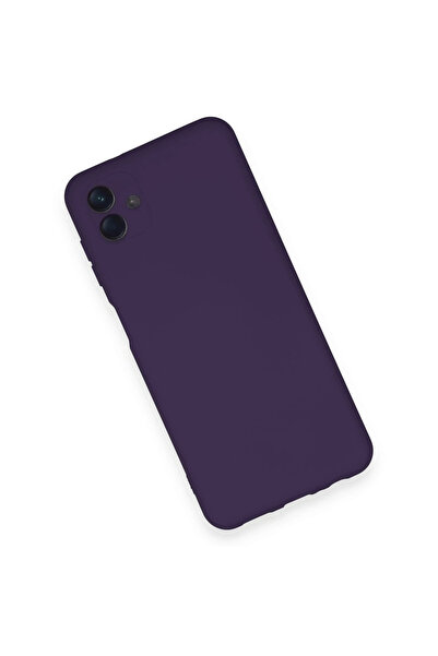 MKR نيو فيس حافظة سامسونج جالاكسي A04 نانو مخمل داخلي سيليكون - بنفسجي