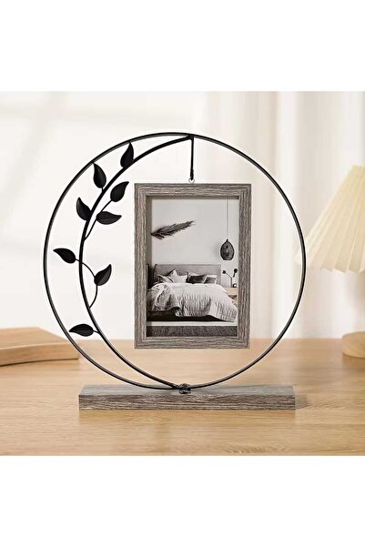 Home METAL YUVARLAK YAPRAK MODELLİ Vintage Fotoğraf Çerçevesi Ev Dekorasyonu ...