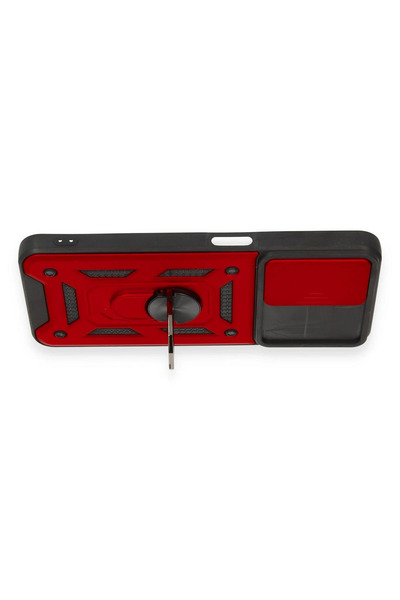 FREEDOM STOREE جراب Newface لهاتف Realme C35 مع حلقة عدسة من السيليكون - أحمر