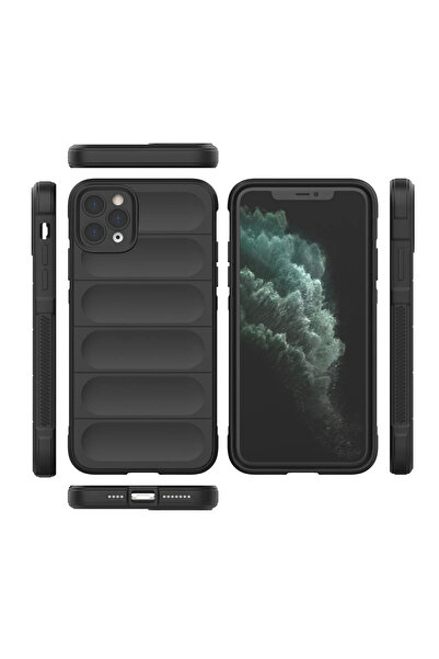 Slaw Benty حافظة نيو فيس آيفون 11 برو من السيليكون المثالي - أسود