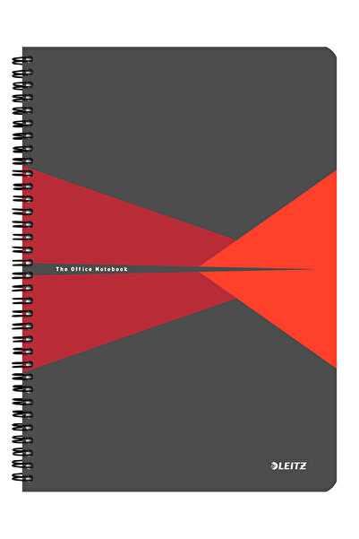 Leitz Spiral Office Notebook A4 Squared Red