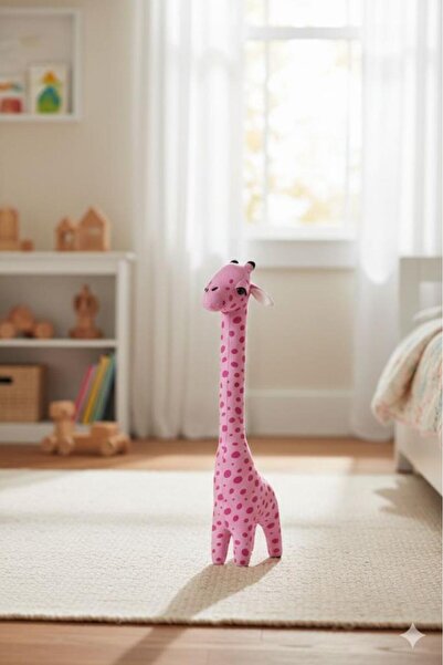Tıfıl Toys Giraffe Plush Toy Playmate Pillow 100 cm Pink