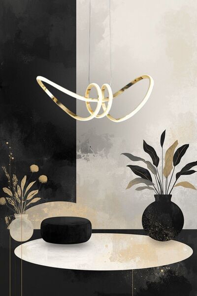 Harnelli 3 Renk Yanabilen Ledli Avize Locca