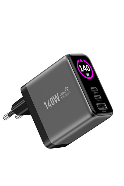 Xenon Smart Hızlı Şarj Adaptörü | 140W GaN, 2x USB-C & USB-A Çıkışı, PD PPS, ...