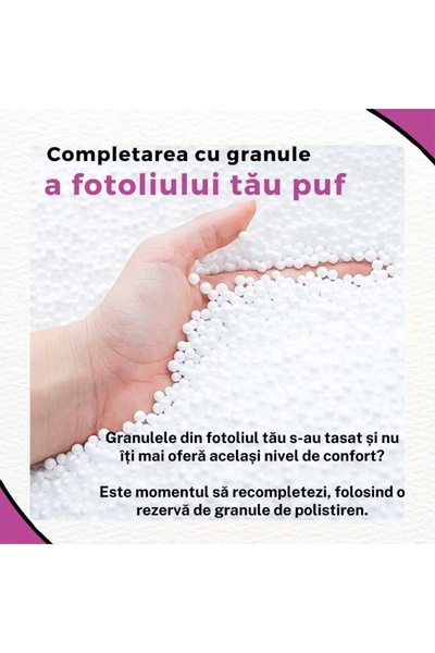 Pufrelax 300 litri Rezerva granule polistiren - Umplutura 300 litri Rezerva G...