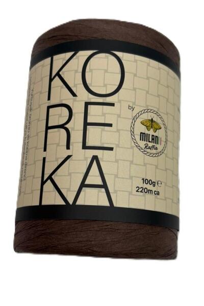 angel çanta aksesuar Koreka Rafya Dark Brown Color