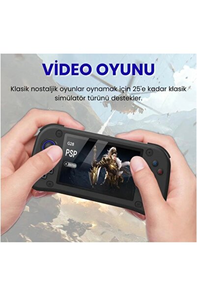 MUSİA TEKNOLOJİ 20Bin Oyun G28 Oyun El Konsolu 4.3" HD Ekran Minecraft GTA GO...