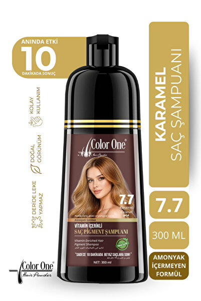 Color One Karamel (Caramel) Saç Pigment Şampuanı 7.7 | 300 ML & Ton Etkisi