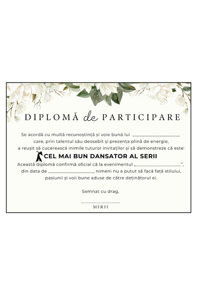 OEM Set 10 diplome A4 pentru nunta cu titluri amuzante