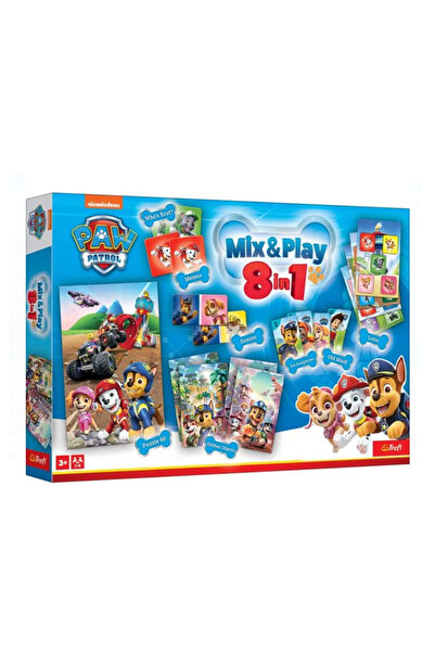 Trefl Joc de Societate Paw Patrol 8 in 1 Carduri de Memorie Puzzle si Domino