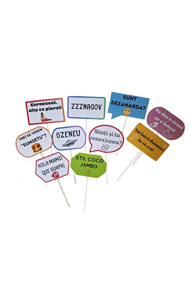 OEM Set Propsuri Insula Iubirii, Carton lucios, multicolor, 12x 20 cm, 10 buc