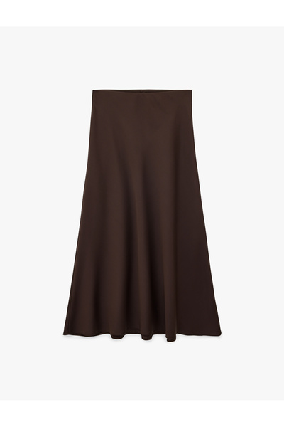 Koton Normal Waist Midi Satin Bell Skirt