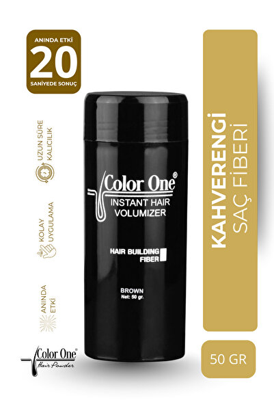Color One Kahverengi (Brown) Saç Fiberi Topik | 50 gr & Fiber Dolgunlaştırıcı