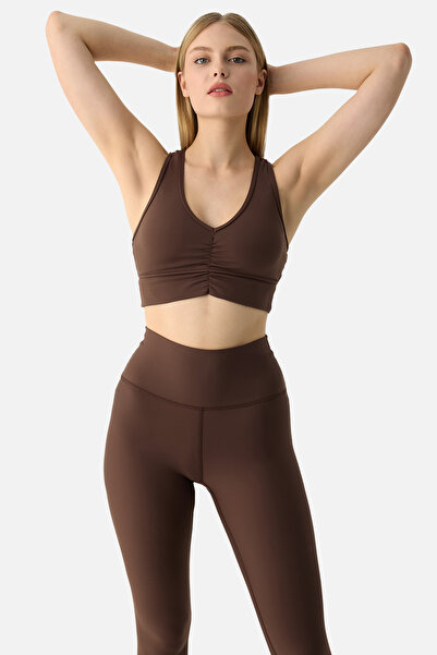 Superstacy Sutien sport Amara Buzgü detaliat, maro închis